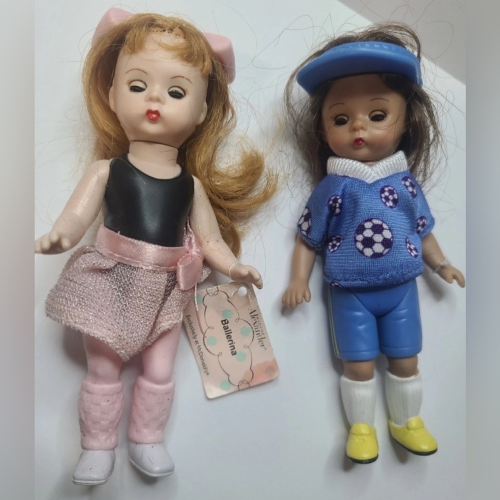 MADAME ALEXANDER- Ballerina and Soccer Player Dolls Set - Vintage